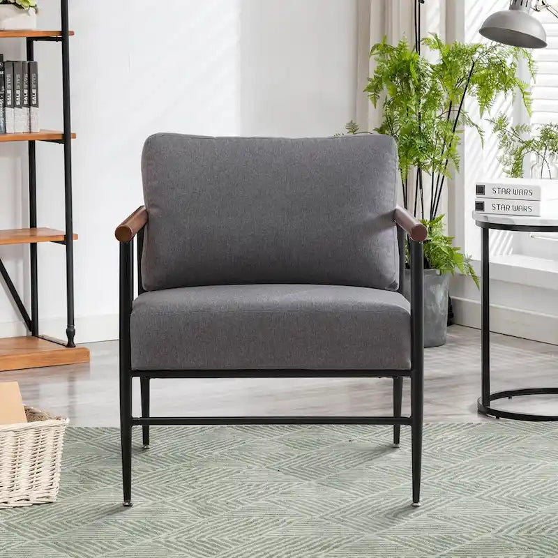 Ebello Comfy Simple Upholstered Single Armchair for Living Room
