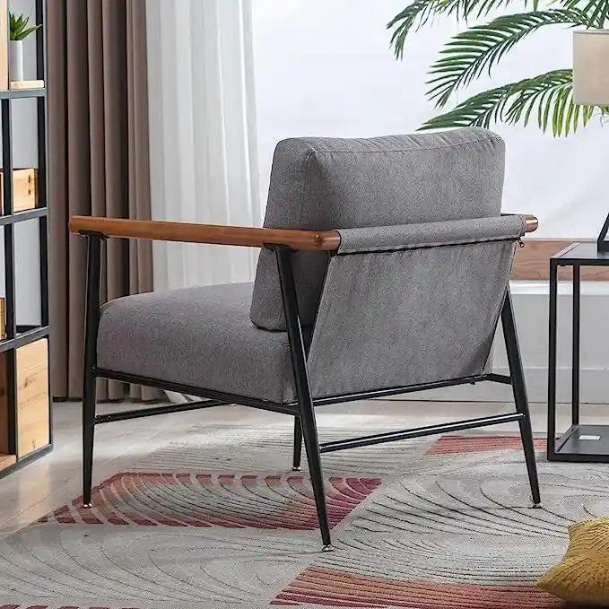 Ebello Comfy Simple Upholstered Single Armchair for Living Room