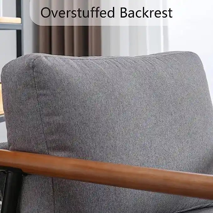 Ebello Comfy Simple Upholstered Single Armchair for Living Room