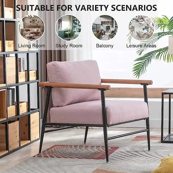 Ebello Comfy Simple Upholstered Single Armchair for Living Room