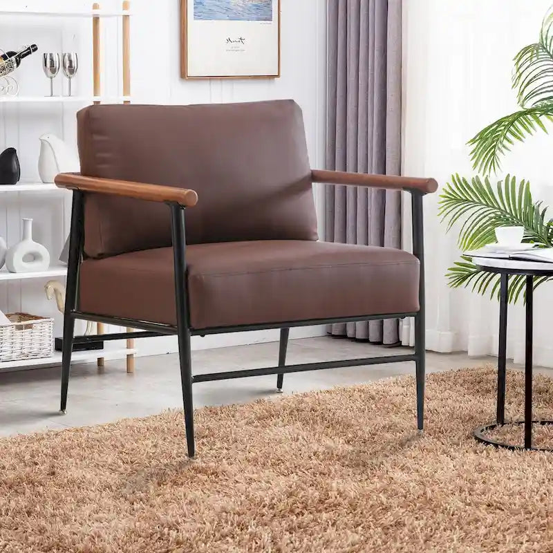 Ebello Comfy Simple Upholstered Single Armchair for Living Room