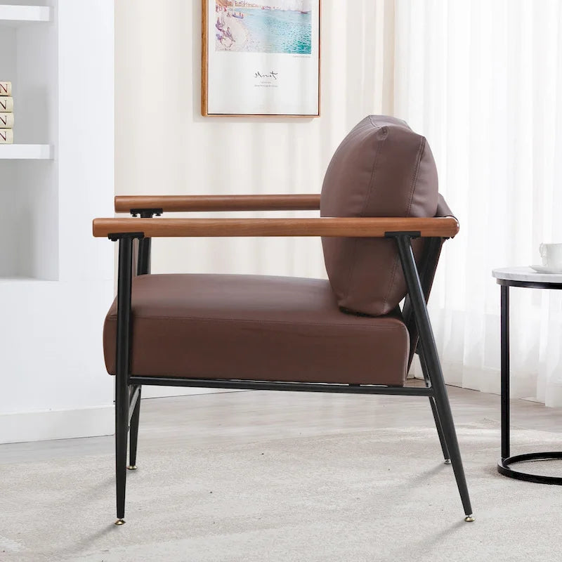 Ebello Comfy Simple Upholstered Single Armchair for Living Room