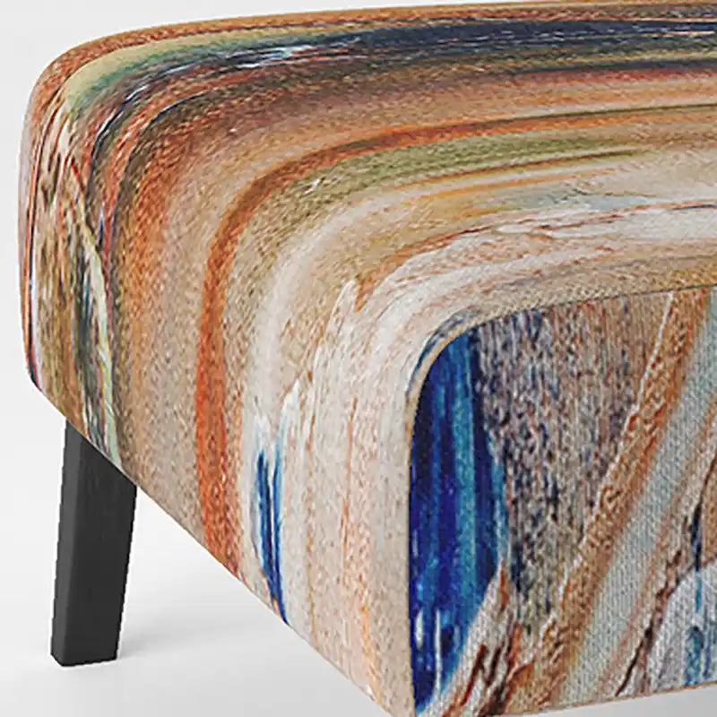 Designart Colorful Abstract Painting Strokes II Sedia e Poltrona Imbottita Moderna