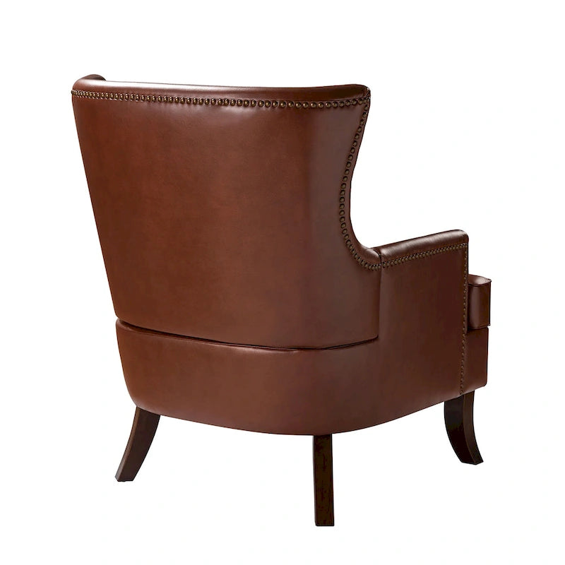 Angeles Poltrona Mid-century Moderna Ergonomica in Ecopelle con Schienale Alto Set di 2 di HULALA HOME