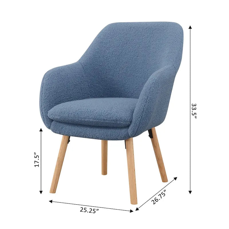 Convenience Concepts Poltrona accent Charlotte Wingback Sherpa Take a Seat