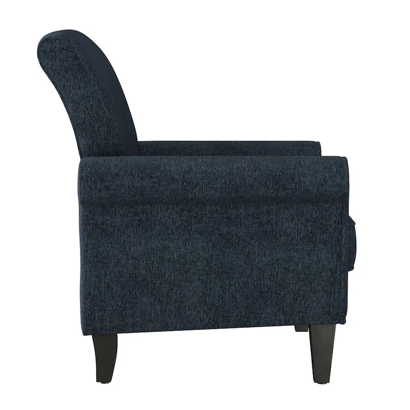 Poltrona Copper Grove Herve con braccioli arrotolati