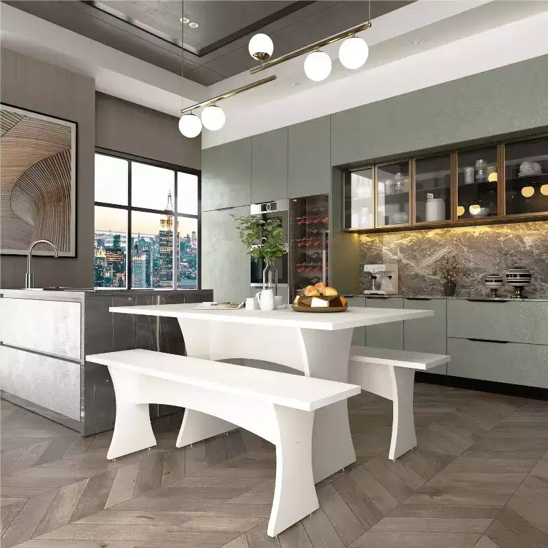 Manhattan Comfort Set da Pranzo Coney 3 Pezzi
