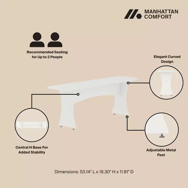 Manhattan Comfort Set da Pranzo Coney 3 Pezzi