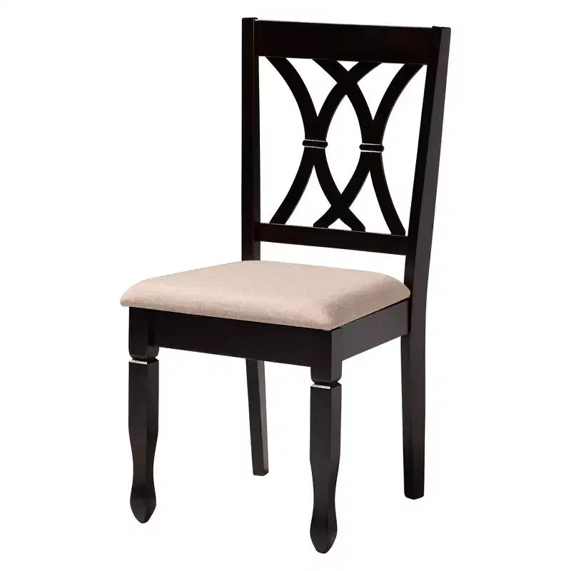 Set da pranzo Baxton Studio Aggie moderno in legno 5 pezzi