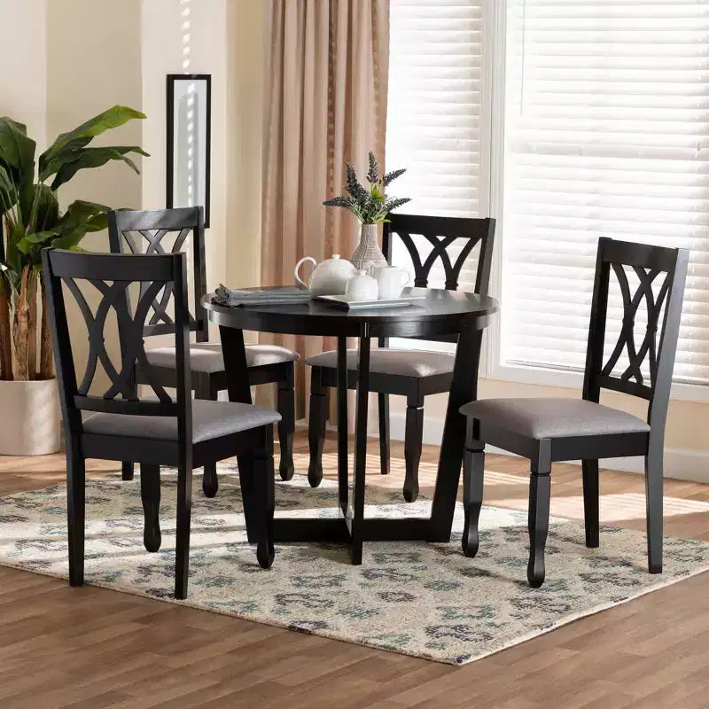 Baxton Studio Aggie Modern Wood 5-Piece Dining Set
