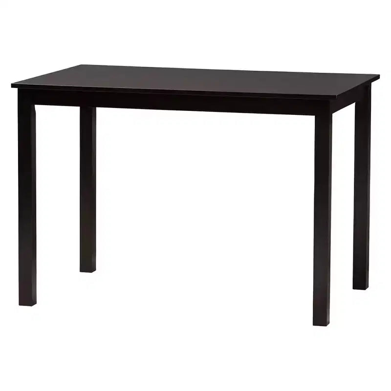 Set da pranzo di 5 pezzi in legno e rattan intrecciato Mid-Century Modern Baxton Studio Jeriah