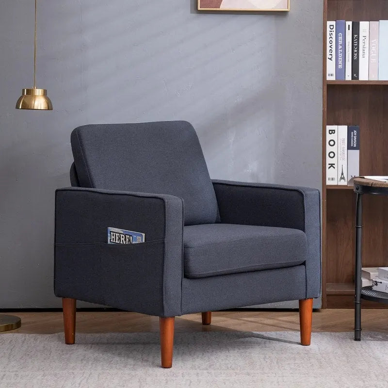 Poltrona decorativa a un posto Nuclear Bomb II con gambe in legno massello