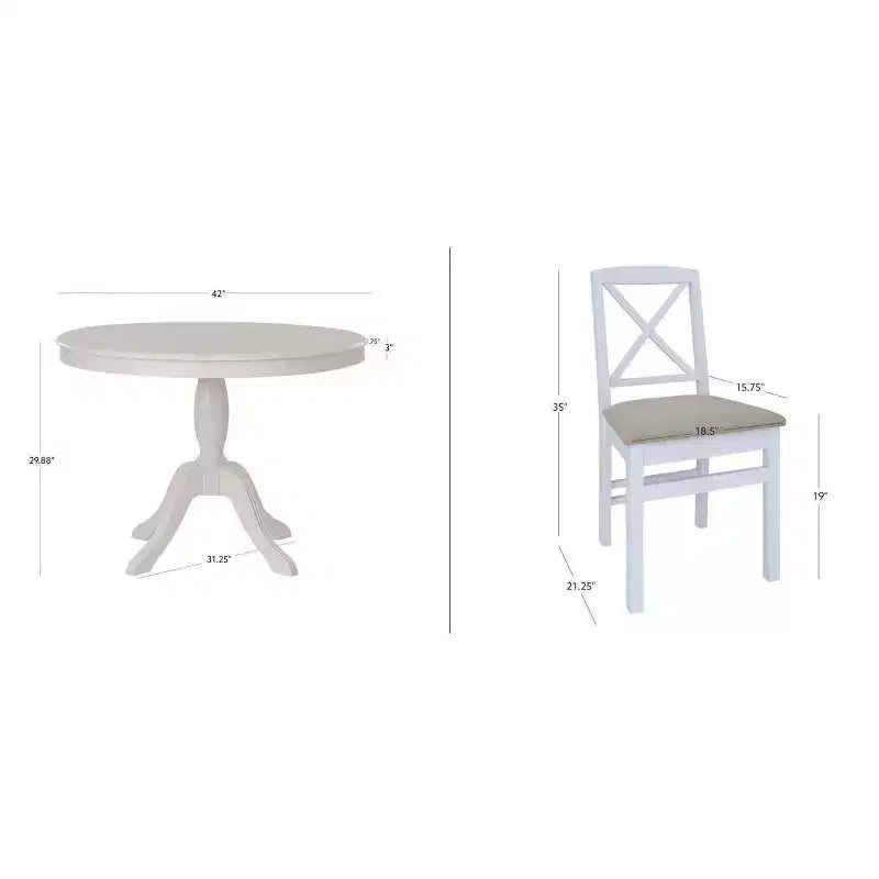Linon set da pranzo Tobin 5 pezzi