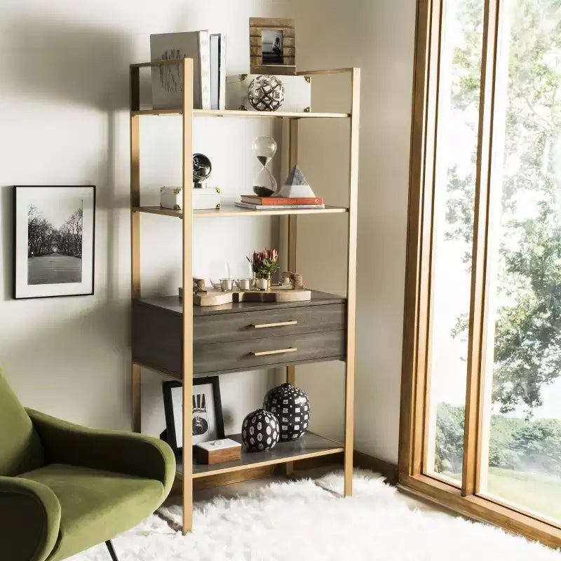 Skylar Etagere a 4 Ripiani con 1 Cassetto
