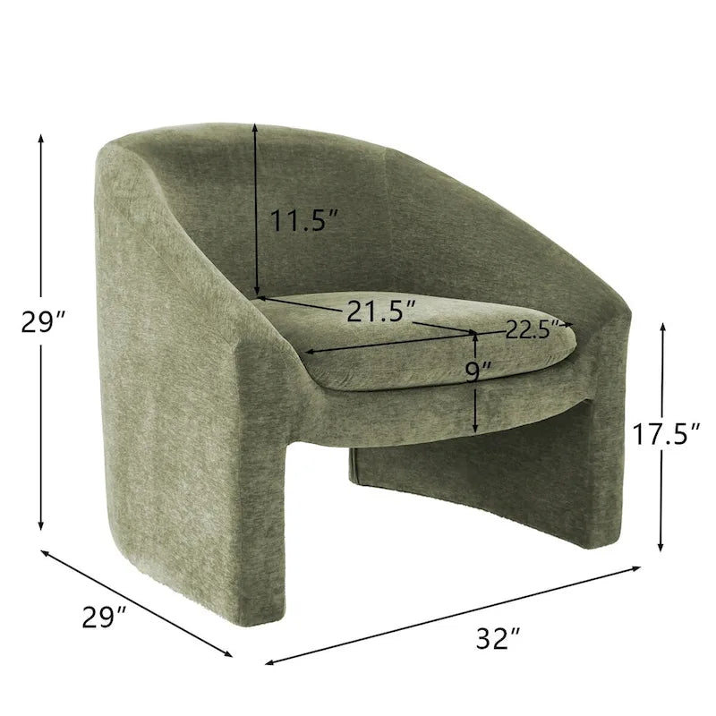 Upholstered Barrel Chair