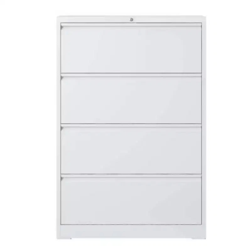 Schedario a 4 cassetti, con serratura, 2 chiavi, spazio di archiviazione silenzioso, armadietto metallico chiudibile a chiave per ufficio domestico, documenti formato Legal, Letter, A4, F4