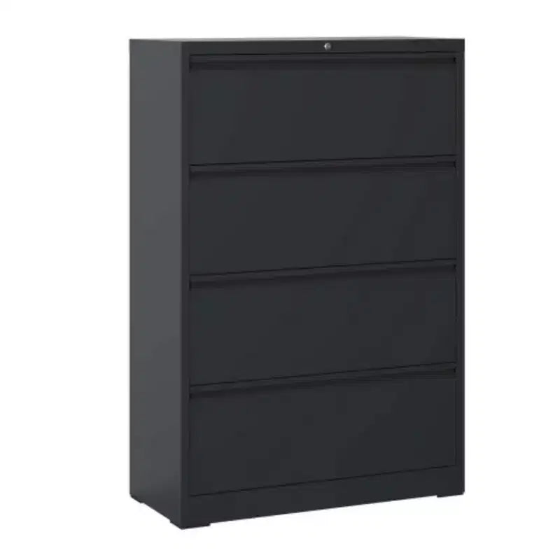 File Cabinet With 4 Drawers, Lock, 2 Keys, Quiet Storage Space Lockable Metal File Cabinet For Home Office, Files Legal, Letter, A4, F4 Size