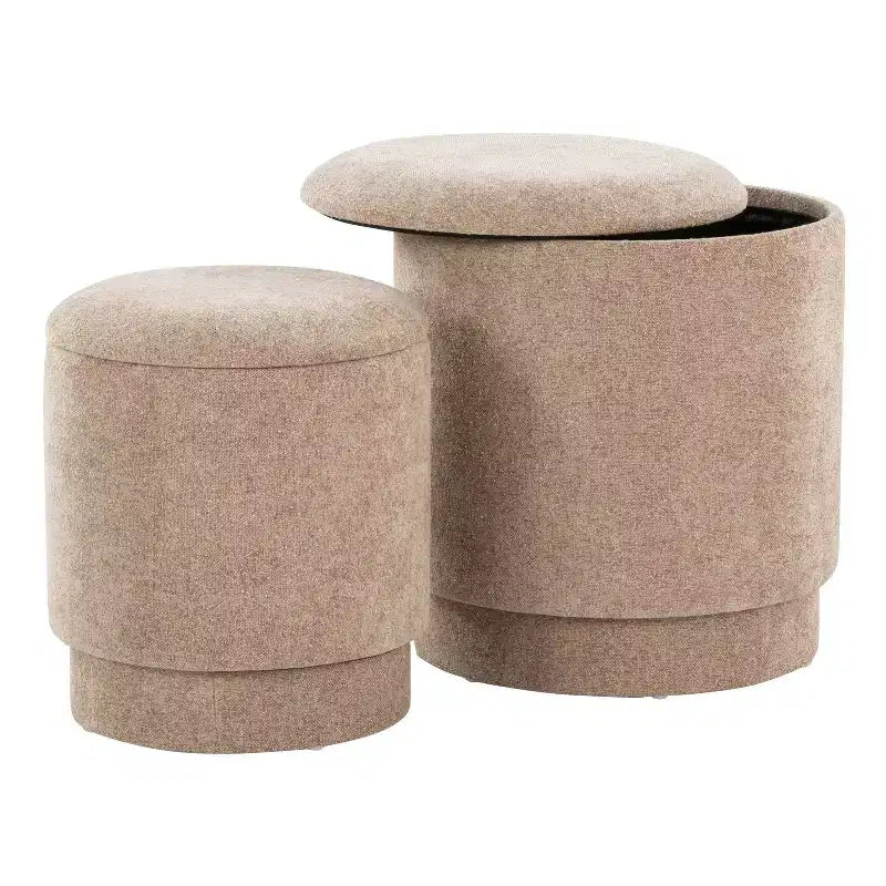 LumiSource Marla gepolstertes Hocker-Set