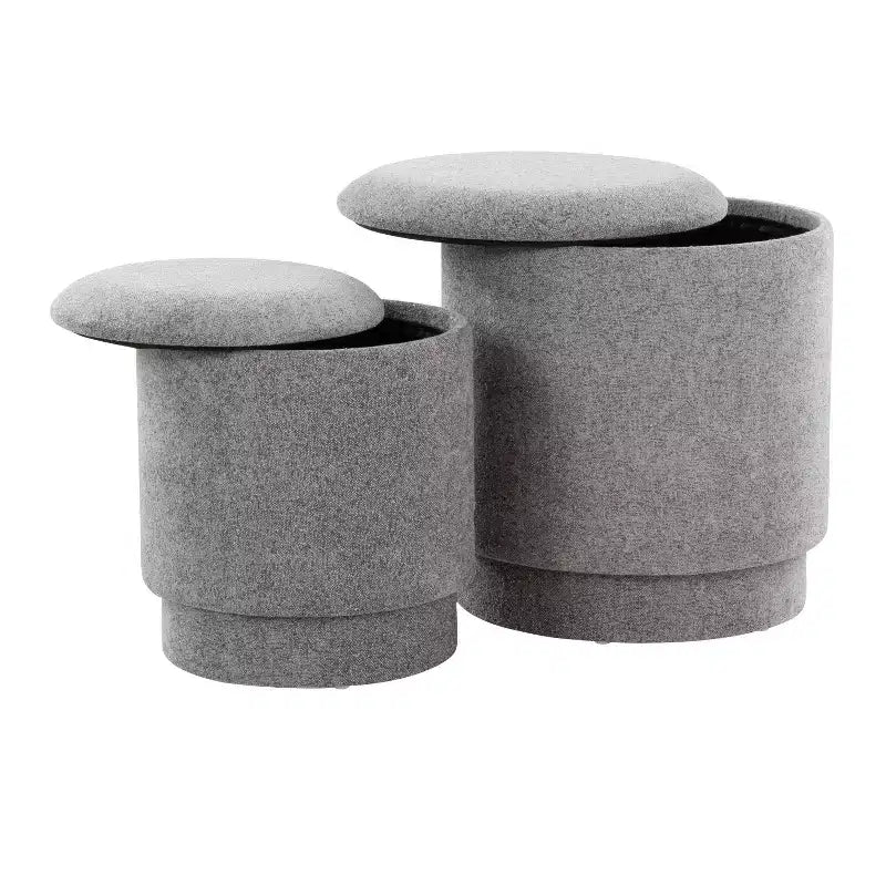 LumiSource Marla gepolstertes Hocker-Set