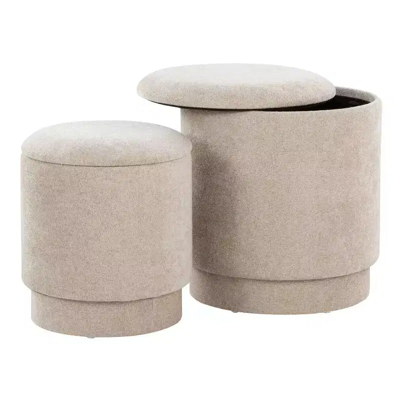LumiSource Marla gepolstertes Hocker-Set