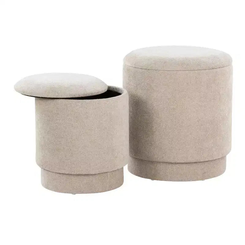 LumiSource Marla gepolstertes Hocker-Set