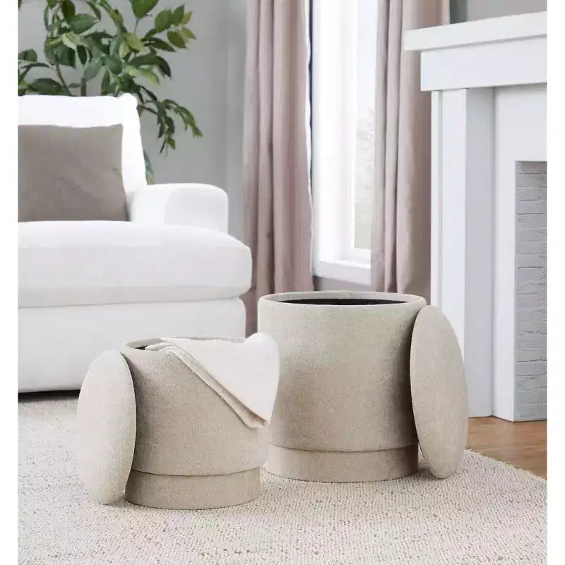 LumiSource Marla gepolstertes Hocker-Set
