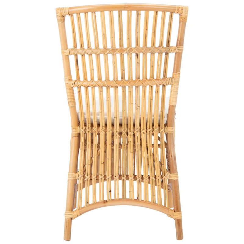 SAFAVIEH Patty Poltroncina d'appoggio in Rattan con Cuscino (Set di 2) - 19.7 L x 22.1 P x 35.4 A - 20Lx22Px35A