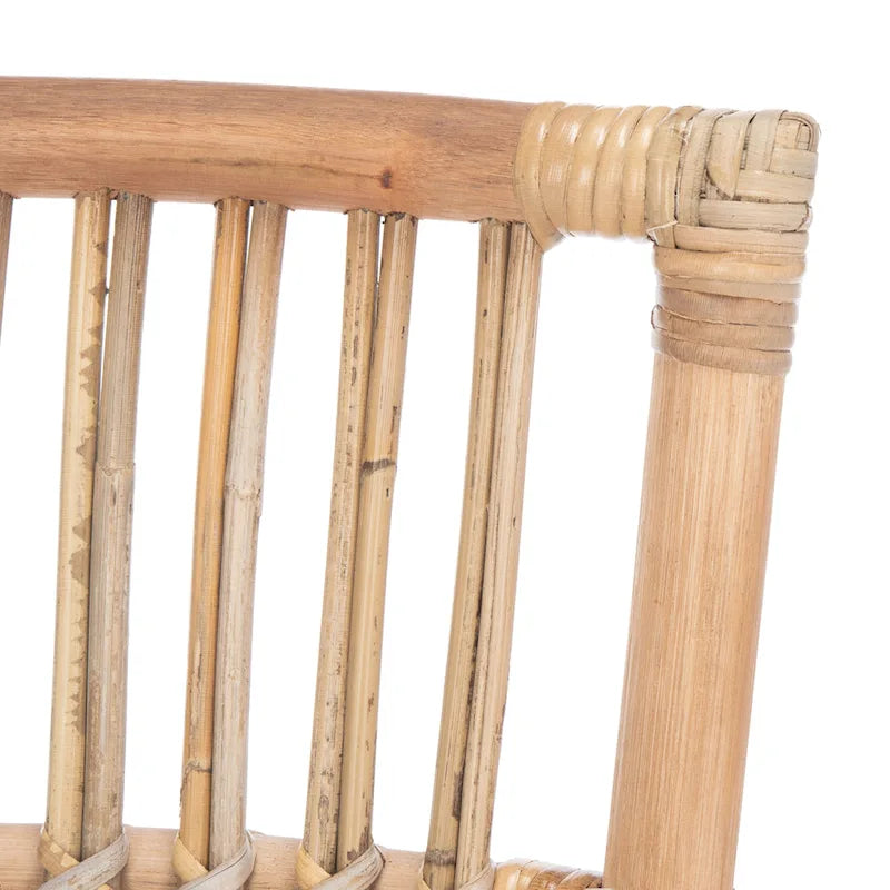 SAFAVIEH Patty Poltroncina d'appoggio in Rattan con Cuscino (Set di 2) - 19.7 L x 22.1 P x 35.4 A - 20Lx22Px35A
