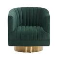 Poltrona a botte girevole SAFAVIEH Couture Matejka con rivestimento a canale - 28 L x 31 P x 30 A - 28Lx31Px30A