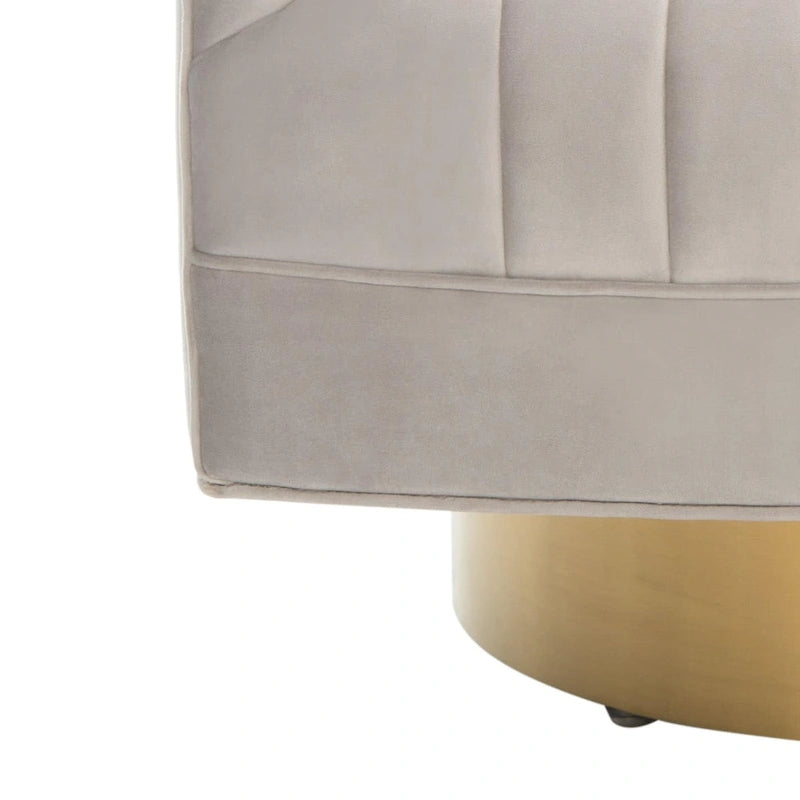 Poltrona a botte girevole SAFAVIEH Couture Matejka con rivestimento a canale - 28 L x 31 P x 30 A - 28Lx31Px30A