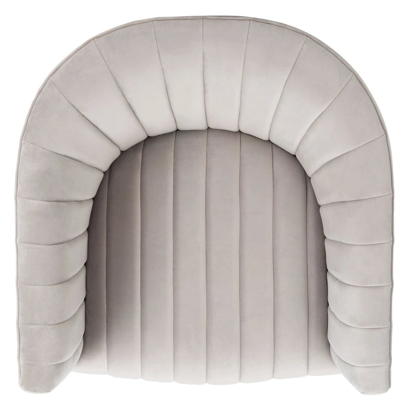 Poltrona a botte girevole SAFAVIEH Couture Matejka con rivestimento a canale - 28 L x 31 P x 30 A - 28Lx31Px30A