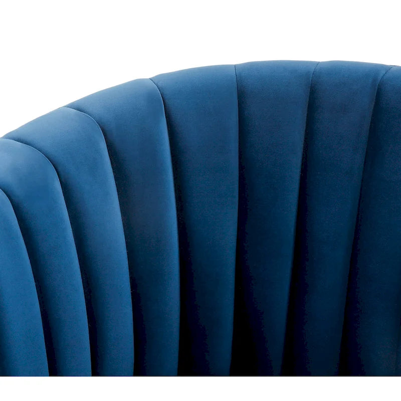 Poltrona a botte girevole SAFAVIEH Couture Matejka con rivestimento a canale - 28 L x 31 P x 30 A - 28Lx31Px30A