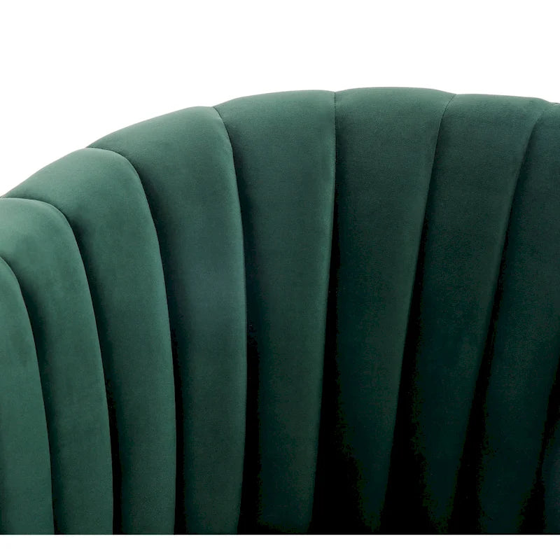 Poltrona a botte girevole SAFAVIEH Couture Matejka con rivestimento a canale - 28 L x 31 P x 30 A - 28Lx31Px30A