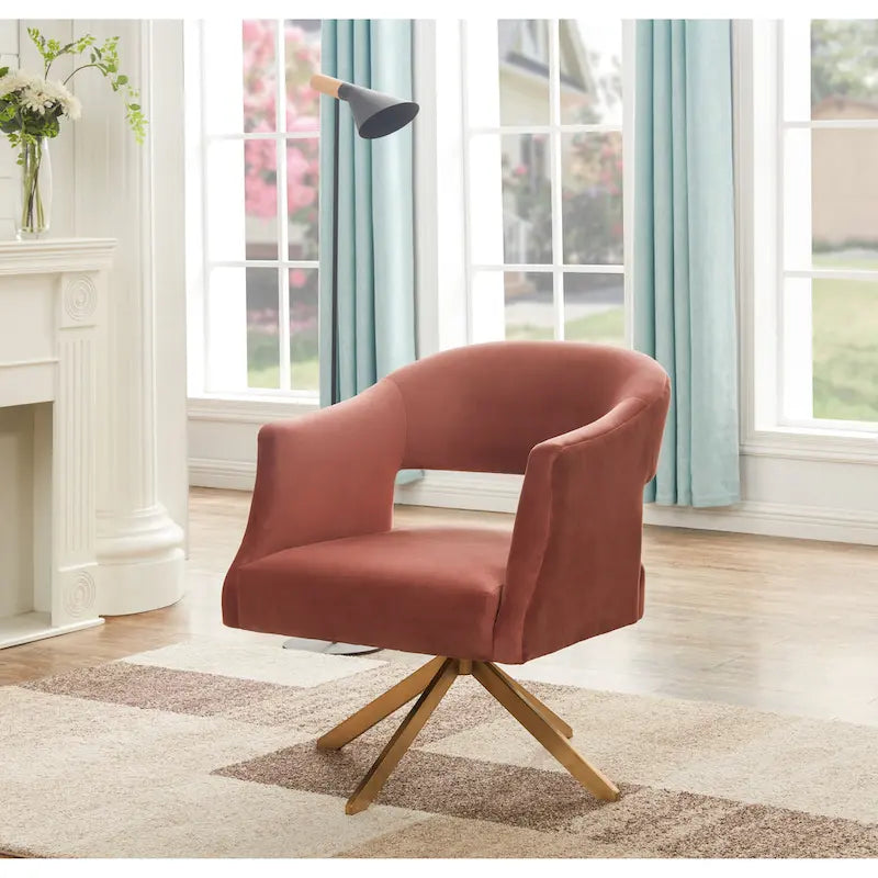 SAFAVIEH Couture Sanni Swivel Accent Chair - 27Wx29Dx33H