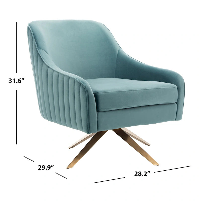 SAFAVIEH Couture Gitza Poltrona Accent con Canali - 28Lx30Px32H