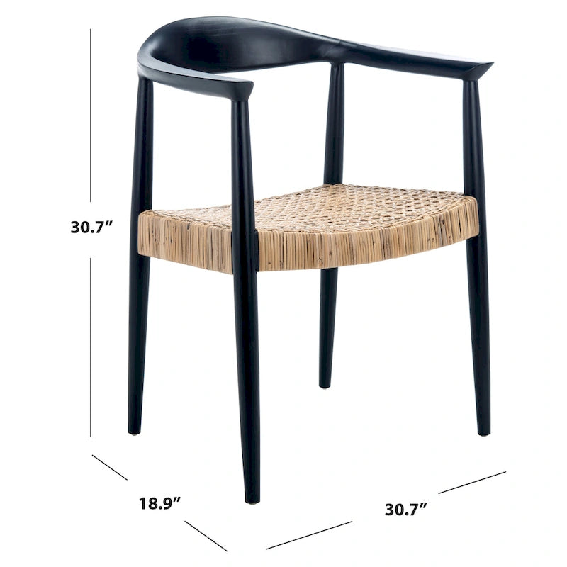 SAFAVIEH Sedia accentata in rattan Anastasia - 24.8 L x 18.9 P x 30.7 A - 25Lx19Px31A