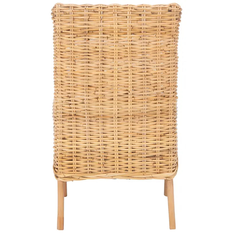 SAFAVIEH Winnifred Poltrona d'Appoggio Costiera in Rattan con Cuscino - 18.5 L x 22.8 P x 38.2 A - 19Lx23Px38A