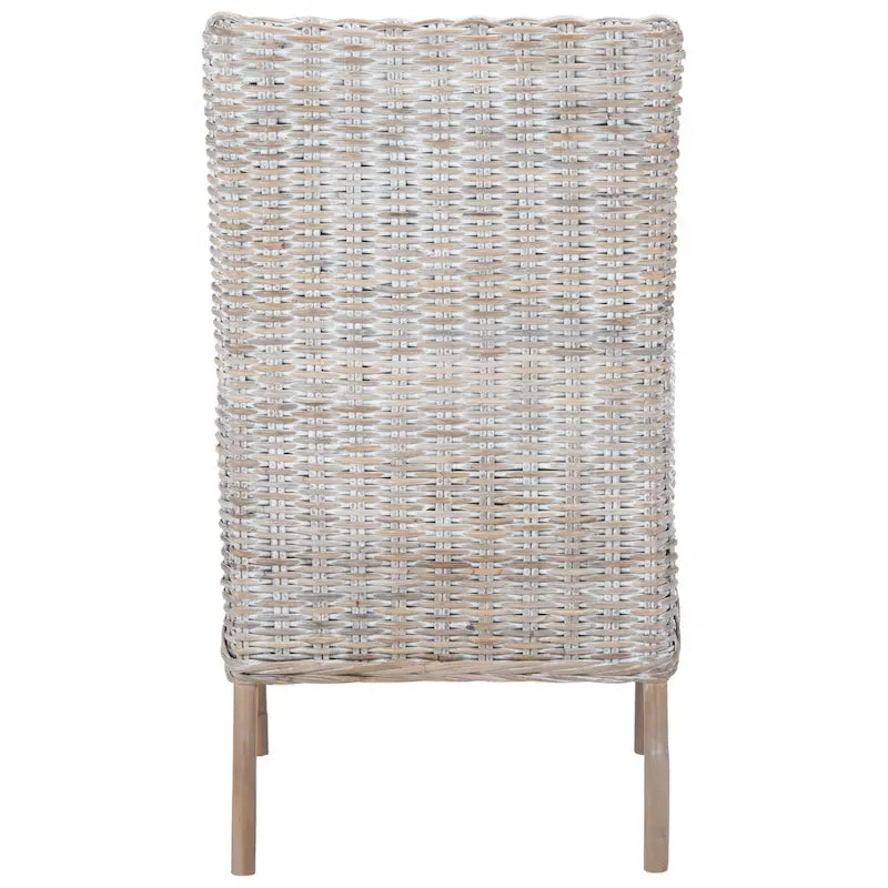 SAFAVIEH Winnifred Poltrona d'Appoggio Costiera in Rattan con Cuscino - 18.5 L x 22.8 P x 38.2 A - 19Lx23Px38A