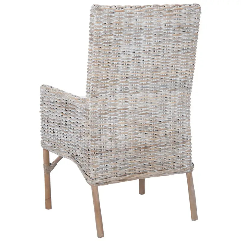 SAFAVIEH Winnifred Poltrona d'Appoggio Costiera in Rattan con Cuscino - 18.5 L x 22.8 P x 38.2 A - 19Lx23Px38A