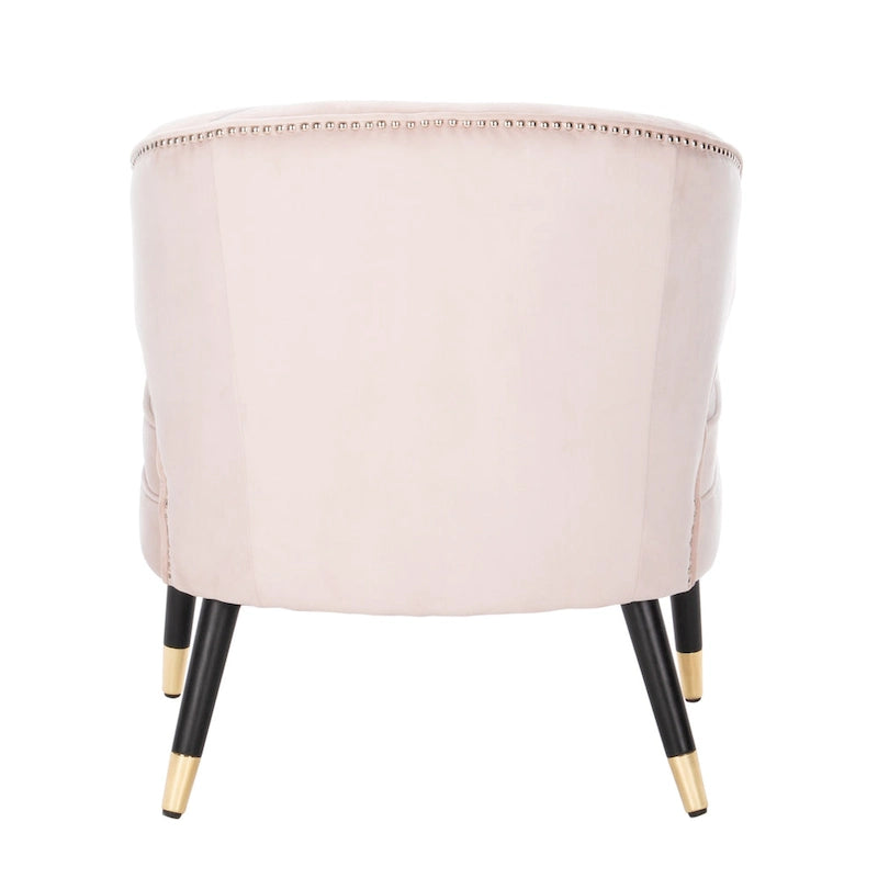 Poltrona accento Amalia in velluto con schienale ad ala SAFAVIEH - 26.8 x 28 x 31.9 - 27Lx28Px32A