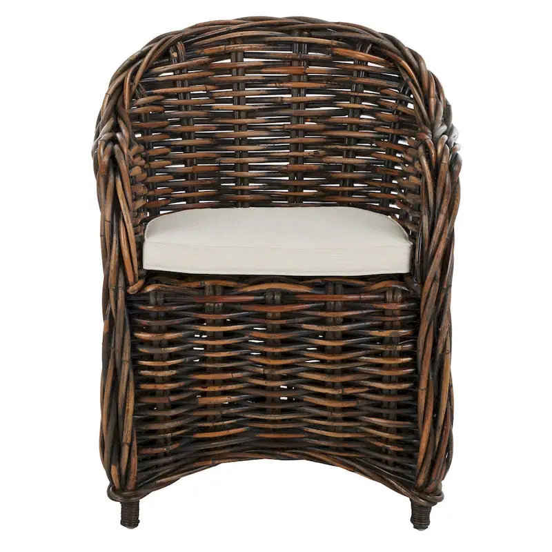 SAFAVIEH Styliani Poltrona Club in Rattan Naturale - 27.5 x 27.5 x 35.5 - 28Lx28Px36A