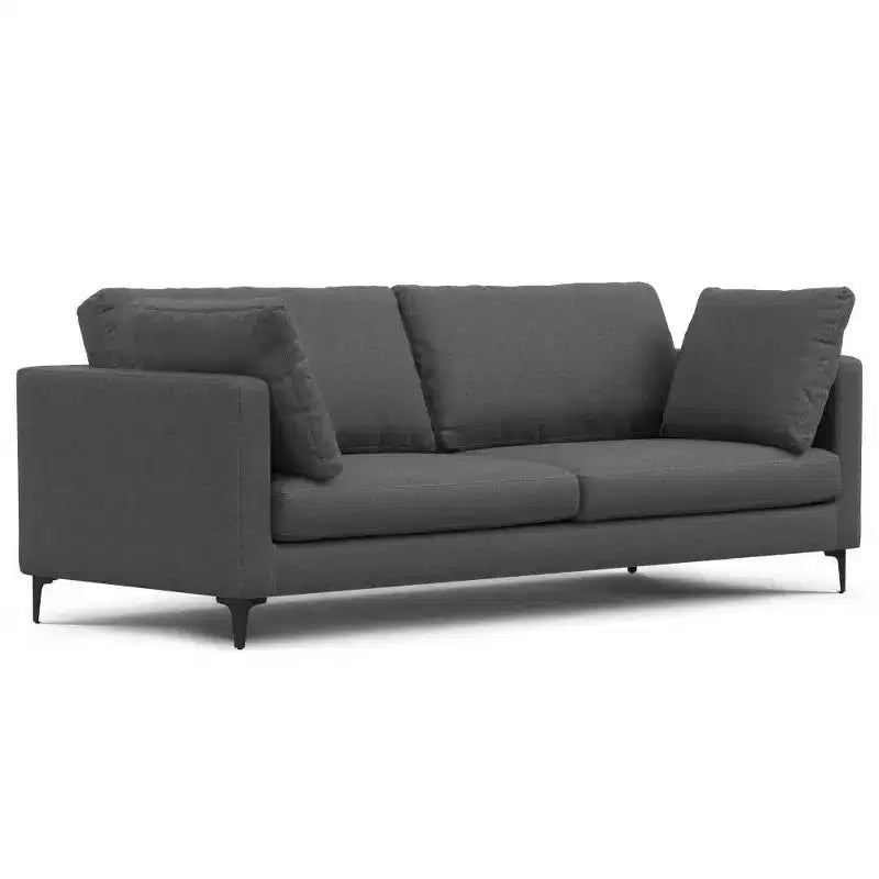 WyndenHall Lana 90" Mid Century Sofa with Ottoman Set