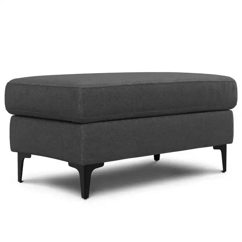 WyndenHall Lana 90" Mid Century Sofa with Ottoman Set