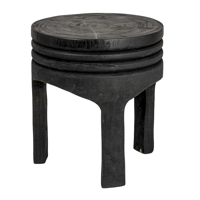Paulownia Wood Carved Stool