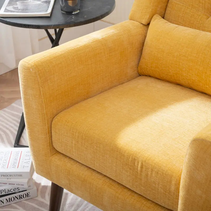 Poltrona Mid-Century Modern con cuscino lombare, Set da 1