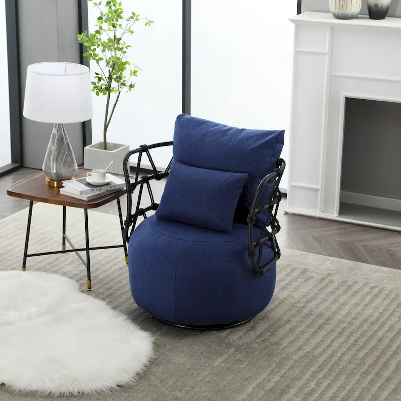 Upholstered Swivel Accent Chair Living Room Chair