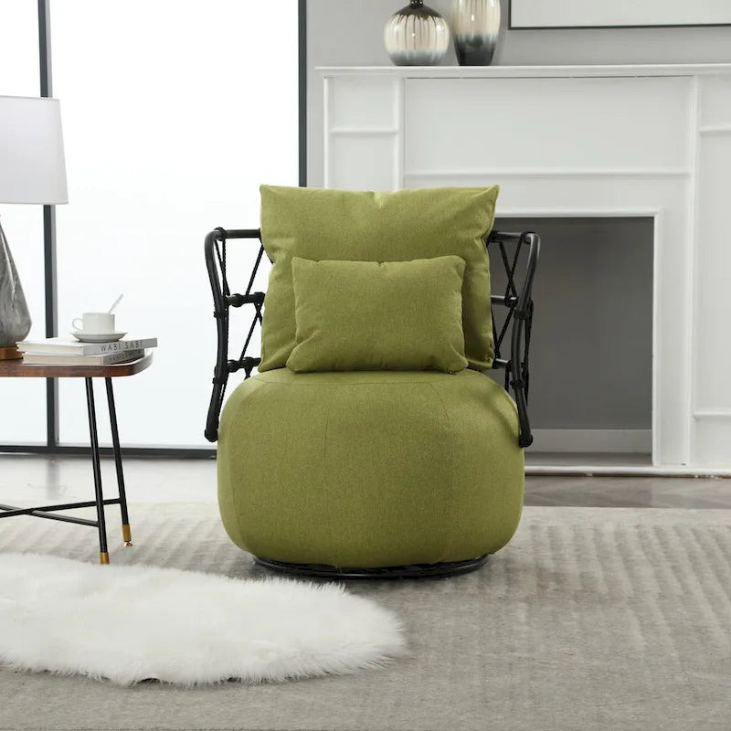 Upholstered Swivel Accent Chair Living Room Chair