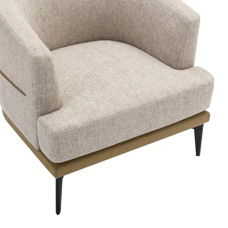 Modern Two-tone Barrel Fabric Chair