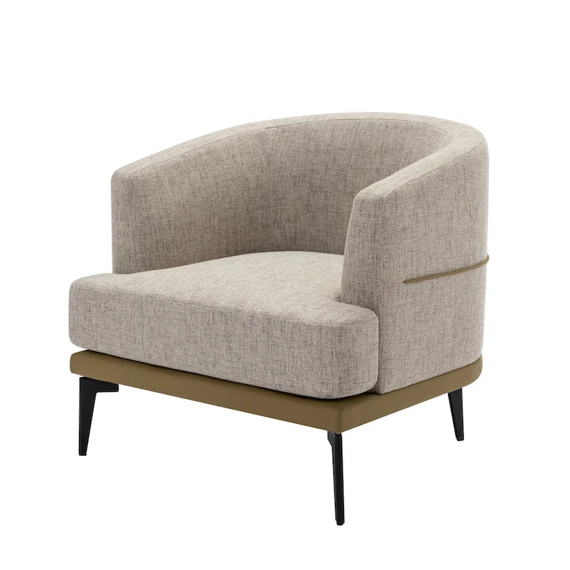 Modern Two-tone Barrel Fabric Chair