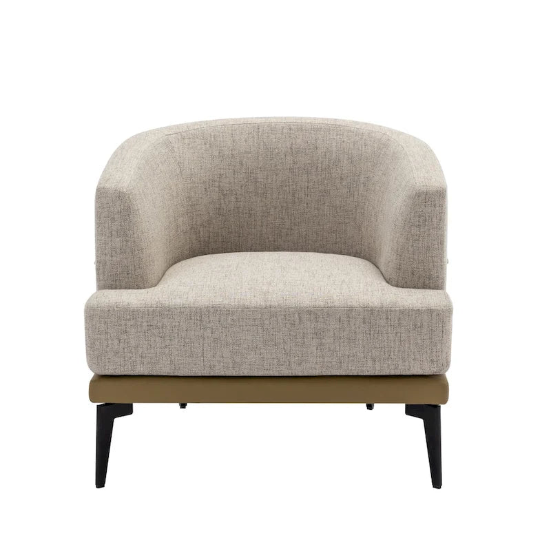 Modern Two-tone Barrel Fabric Chair